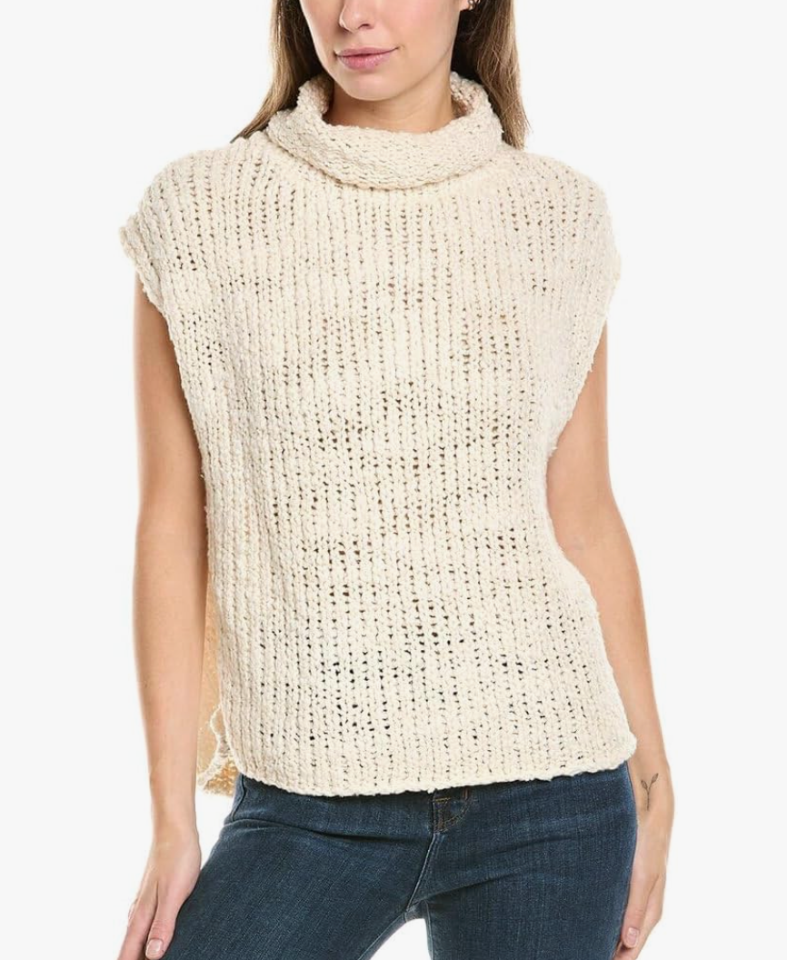 linen and cotton v-neck top sleeveless