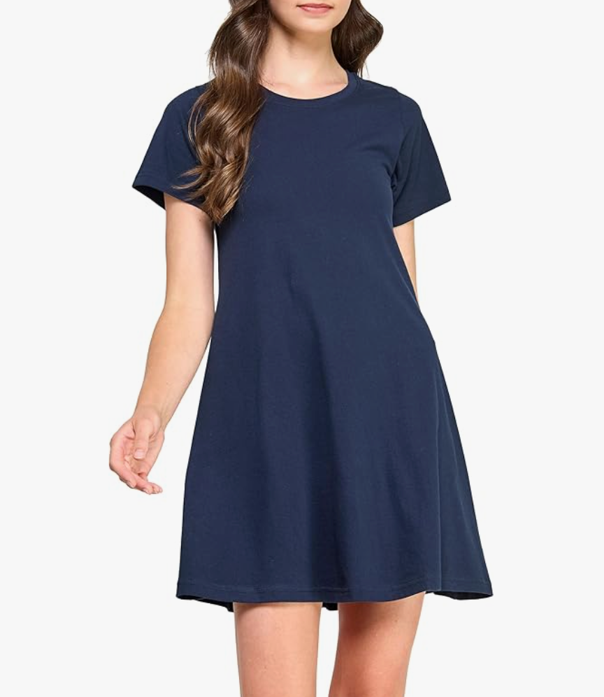 soft cotton clothes women's casual t-shirt dress