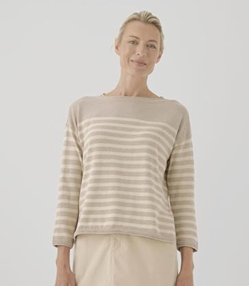 soft cotton clothes pact women's knit wide neck sweater